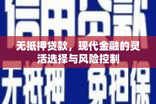 吉林无抵押贷款，现代金融的灵活选择与风险控制