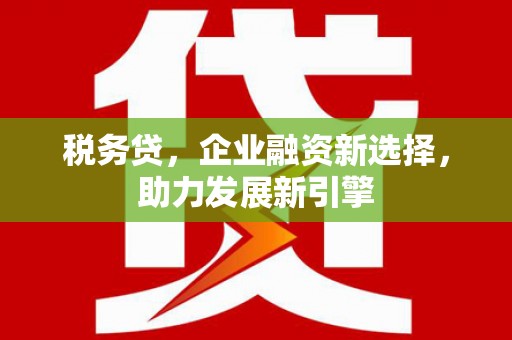 吉林税务贷，企业融资新选择，助力发展新引擎