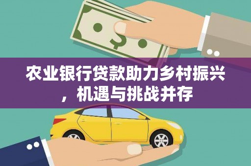 吉林农业银行贷款助力乡村振兴，机遇与挑战并存